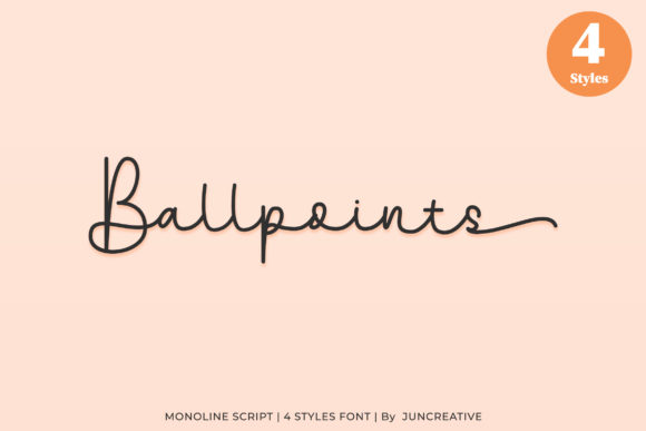 Ballpoints: A Timeless Script Font for Creative Branding