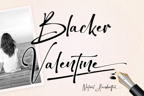 Blacker Valentine Script Handwritten Font for Elegant Branding