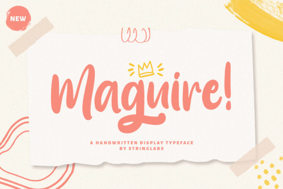 Maguire Font: A Paint-Brushed Script Handwritten Typeface for Elegant Branding