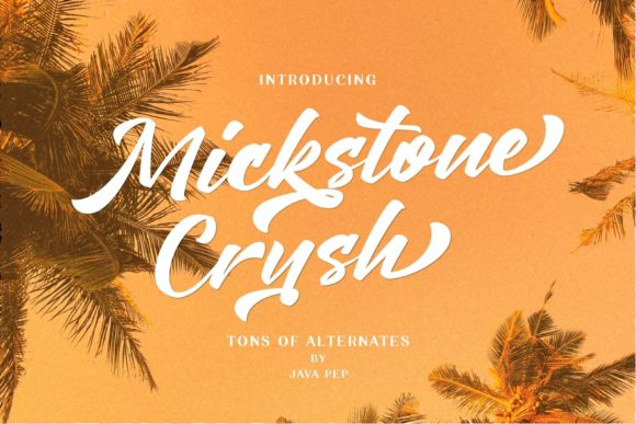 Mickstone Crush: A Script Handwritten Font for Elegant Craft Projects