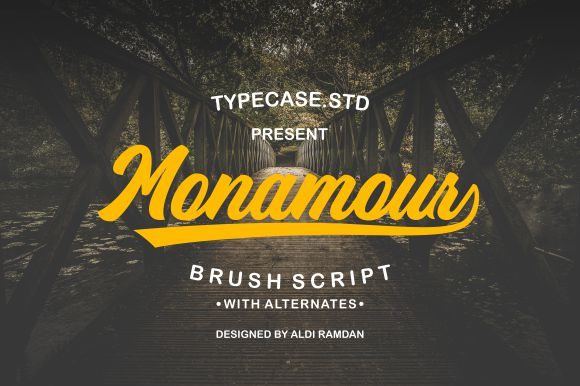 Monamour: A Bold Script Font for Retro Branding