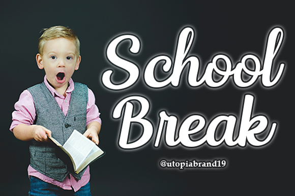 School Break: A Script Handwritten Font for Editorial Design and Branding
