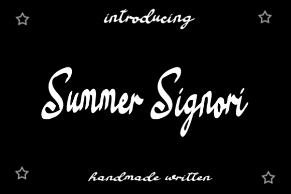 Summer Signori: A Script Handwritten Font for Branding and Design