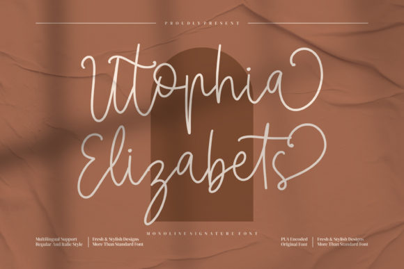 Utophia Elizabets: A Script Handwritten Font for Creative Crafters