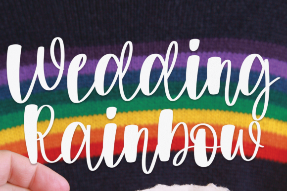 Wedding Rainbow Script Handwritten Font for Elegant Digital Design
